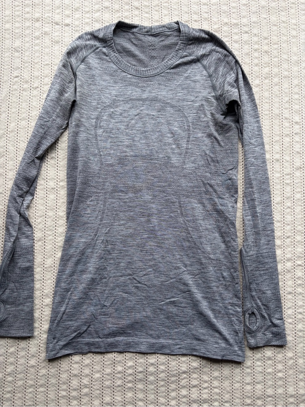 lululemon Swiftly Heathered Gray Long Sleeve Tee size 8
